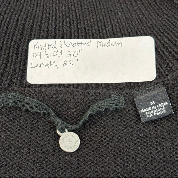 Anthropologie Knitted & Knotted Fete Sequin Sweater Medium - Picture 7 of 7